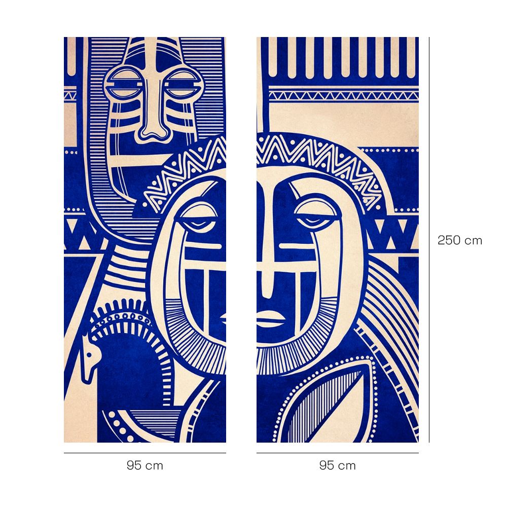 Papier peint "Motifs tribaux stylisés"