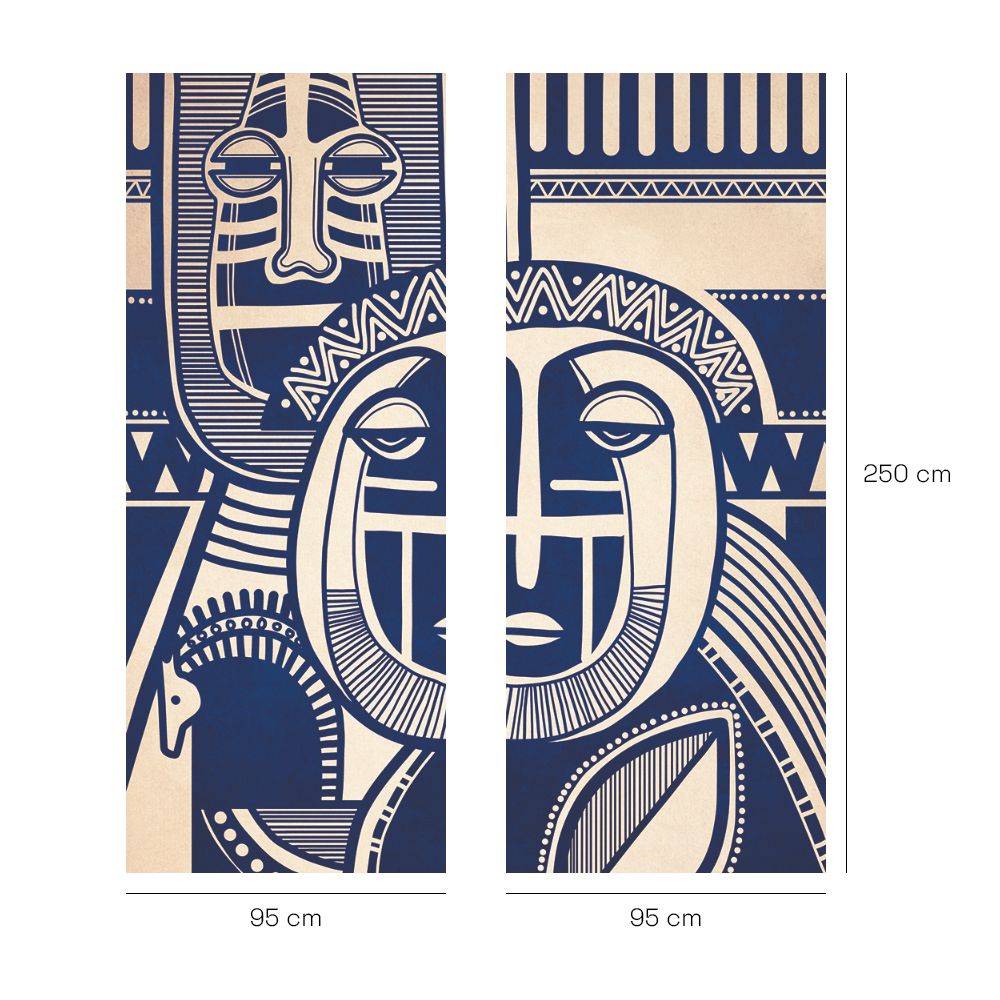 Papier peint "Motifs tribaux stylisés"