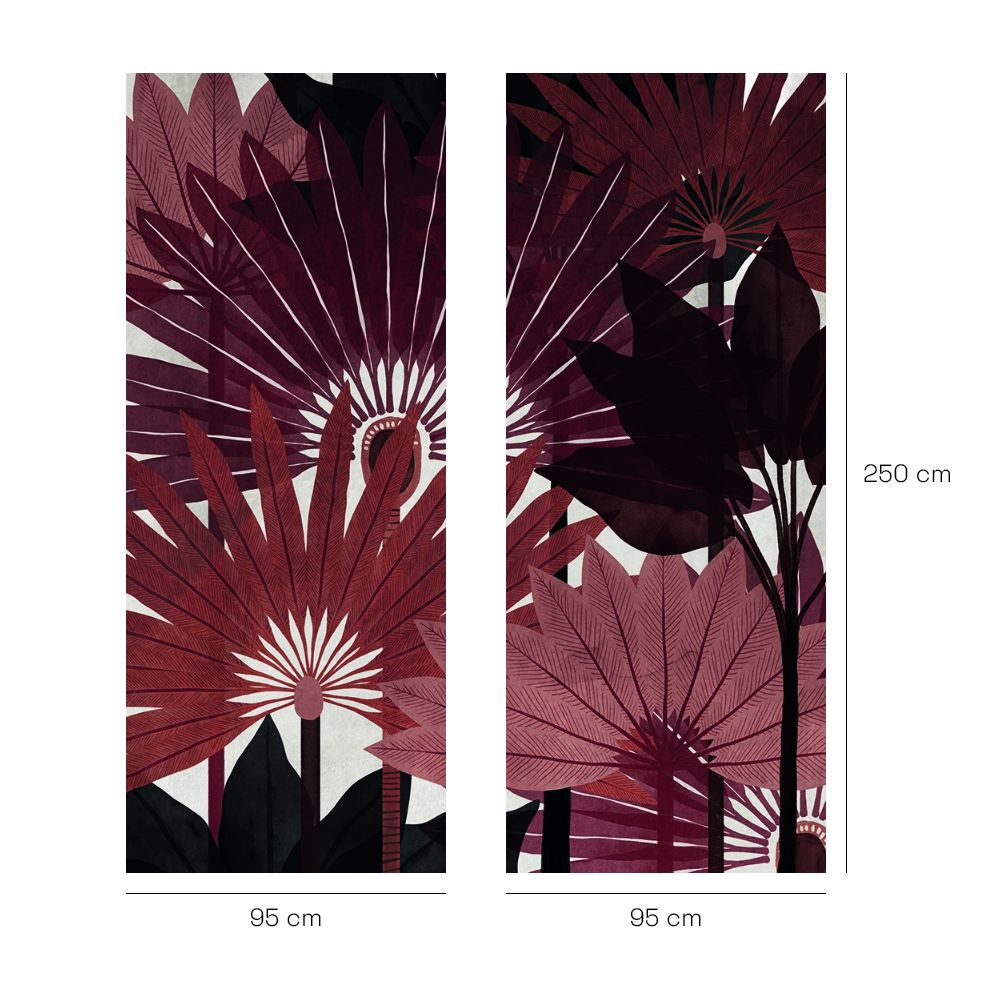 Papier peint "Feuilles exotiques audacieuses"