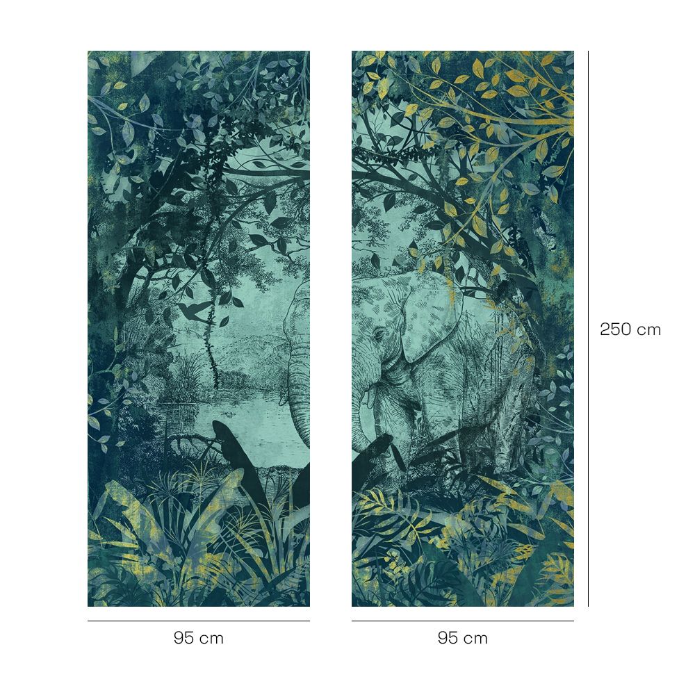 Papier peint "Jungle apaisante et sauvage"