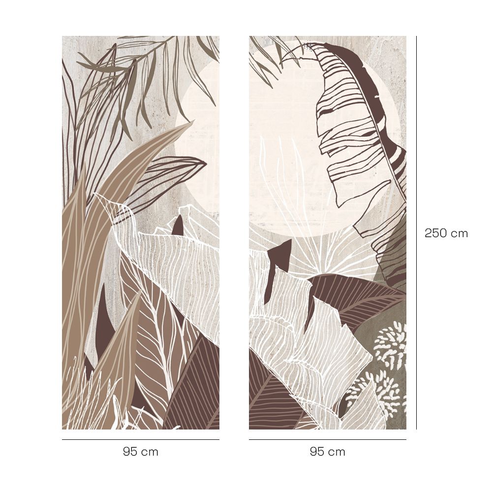 Papier peint "Design botanique apaisant"