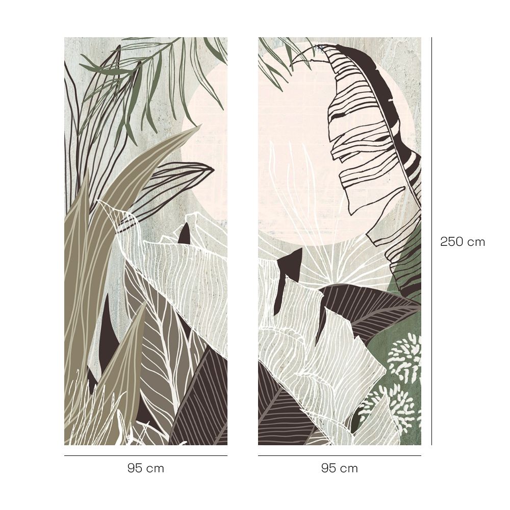 Papier peint "Design botanique apaisant"