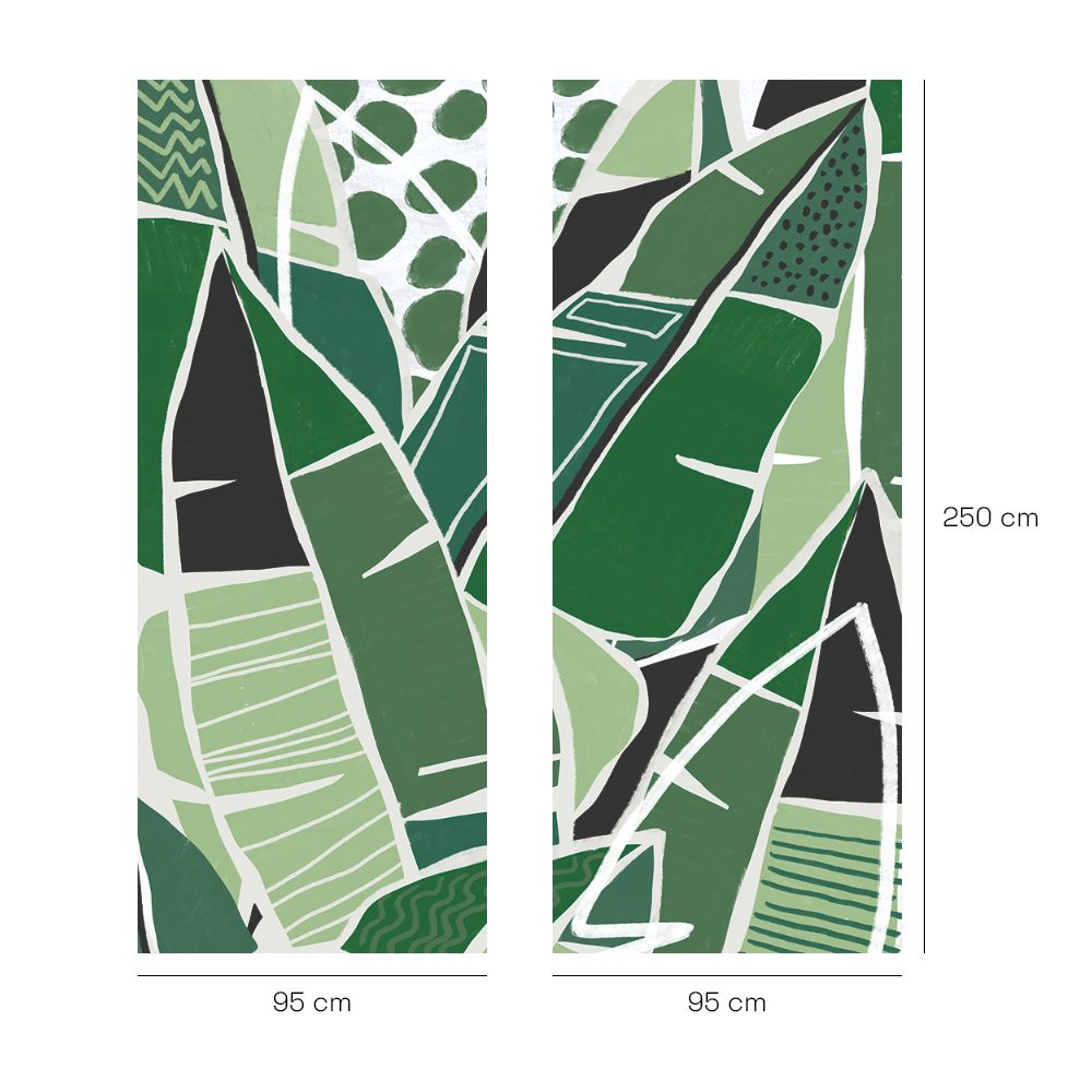 Papier peint "Vibrantes feuilles tropicales"