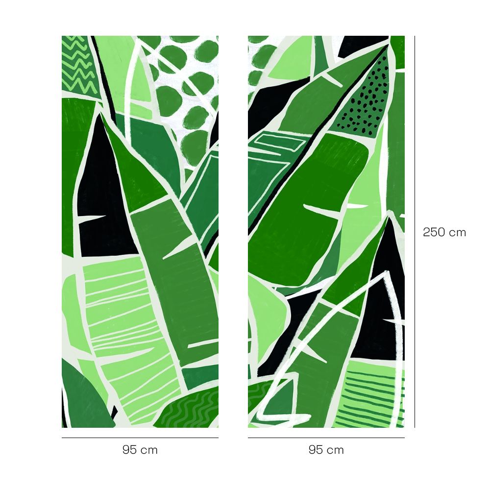 Papier peint "Vibrantes feuilles tropicales"