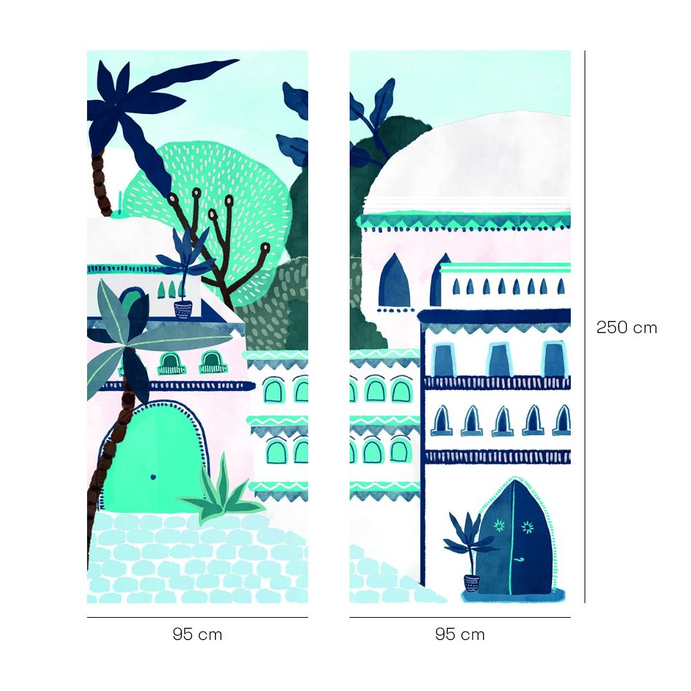 Papier peint "Éléments architecturaux exotiques"