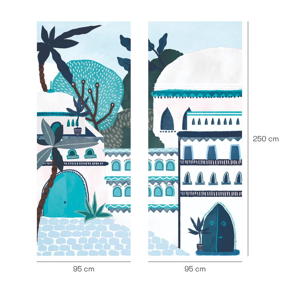 Papier peint "Éléments architecturaux exotiques"