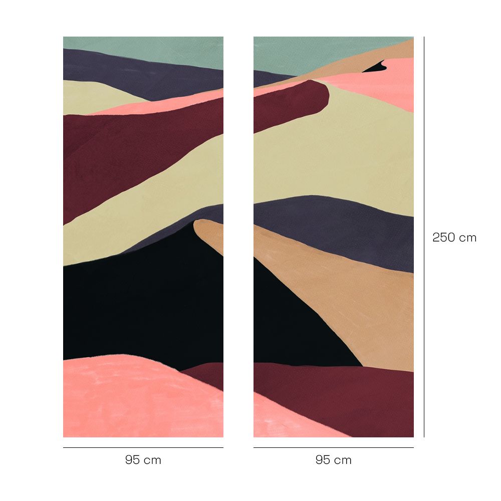Papier peint "Formes ondulées dynamiques"