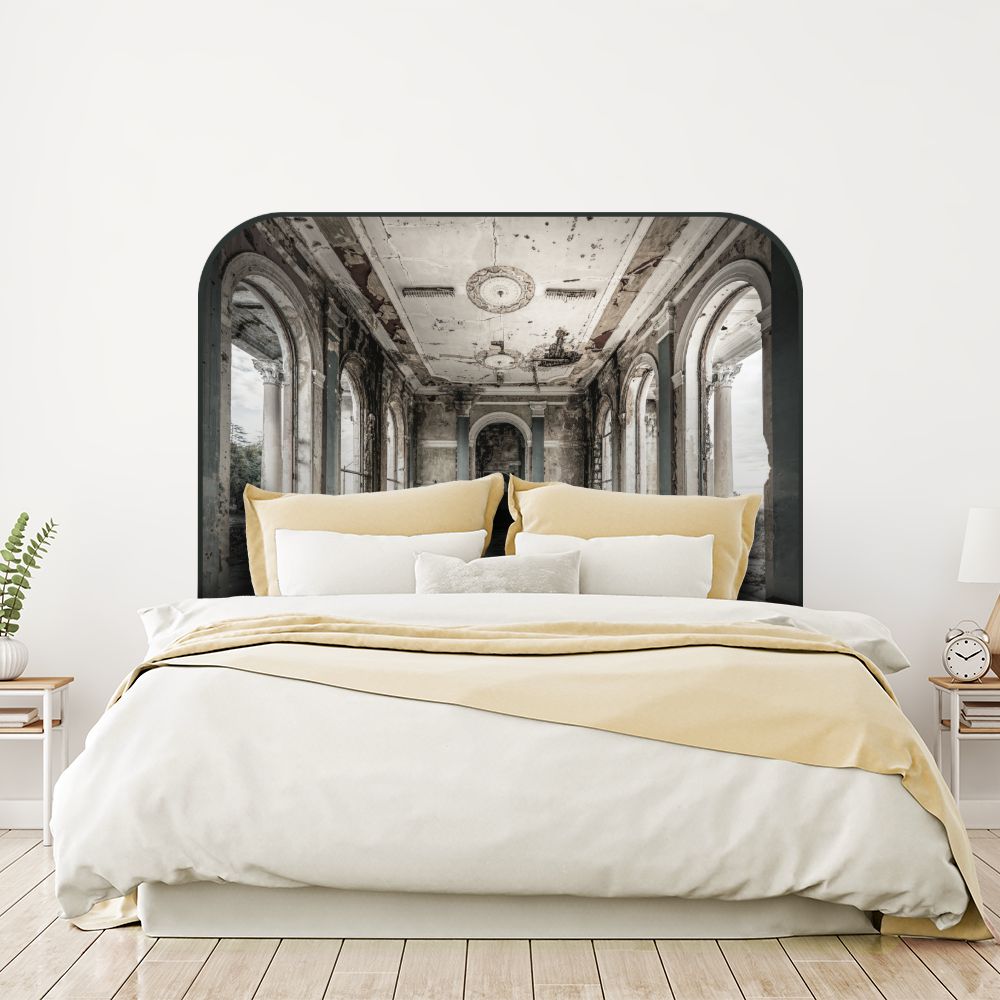 Tête de lit architecture – gris – 180 × 95 cm