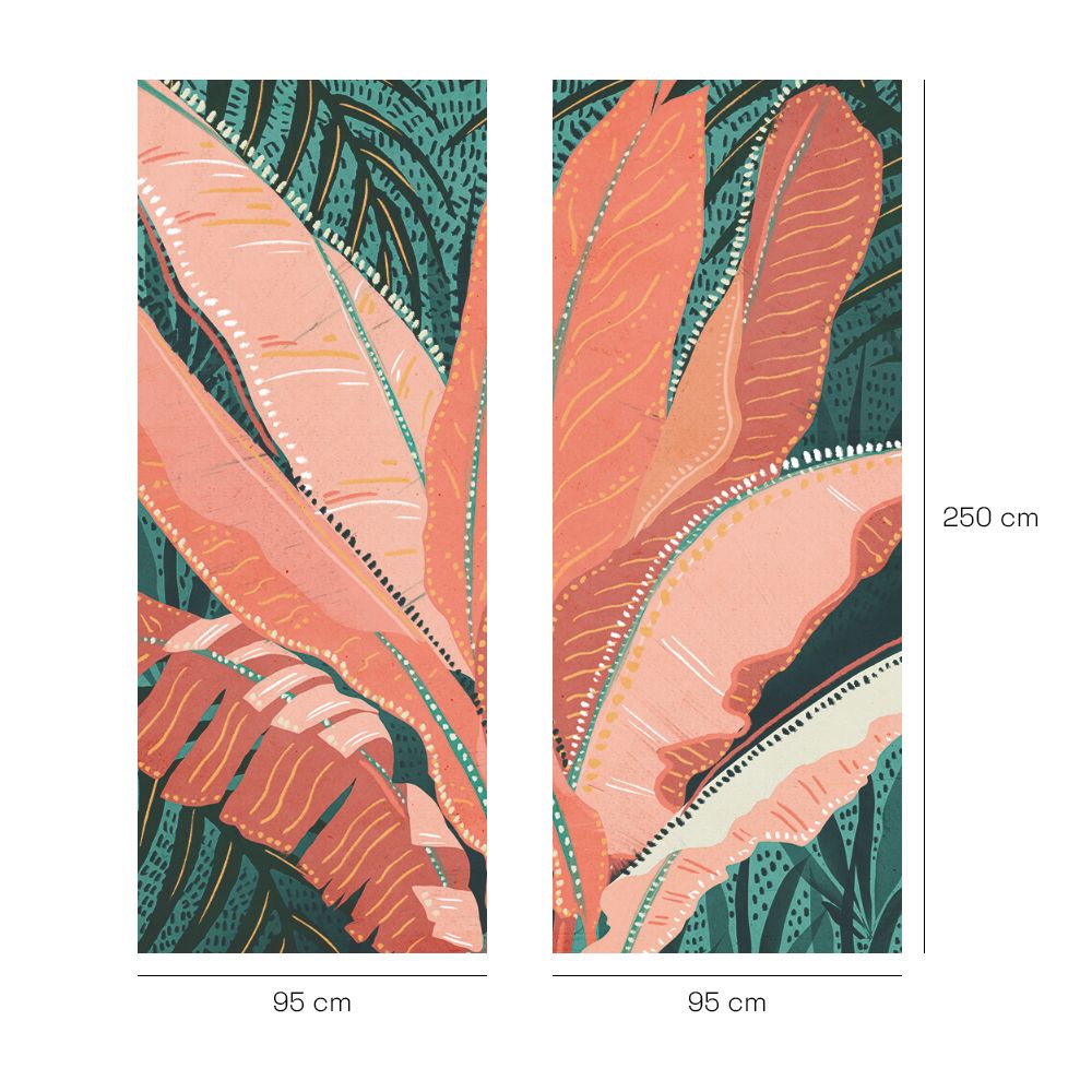 Papier peint "Feuilles tropicales vibrantes"