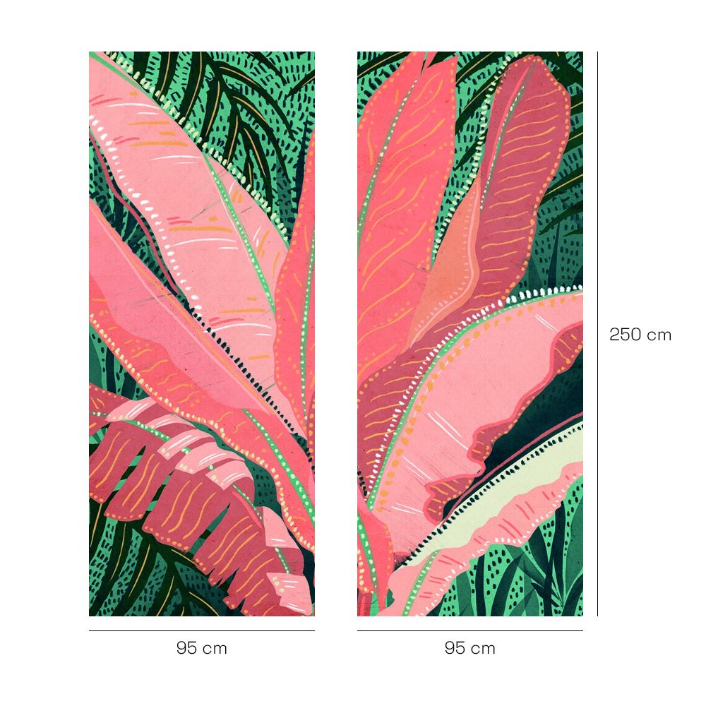 Papier peint "Feuilles tropicales vibrantes"
