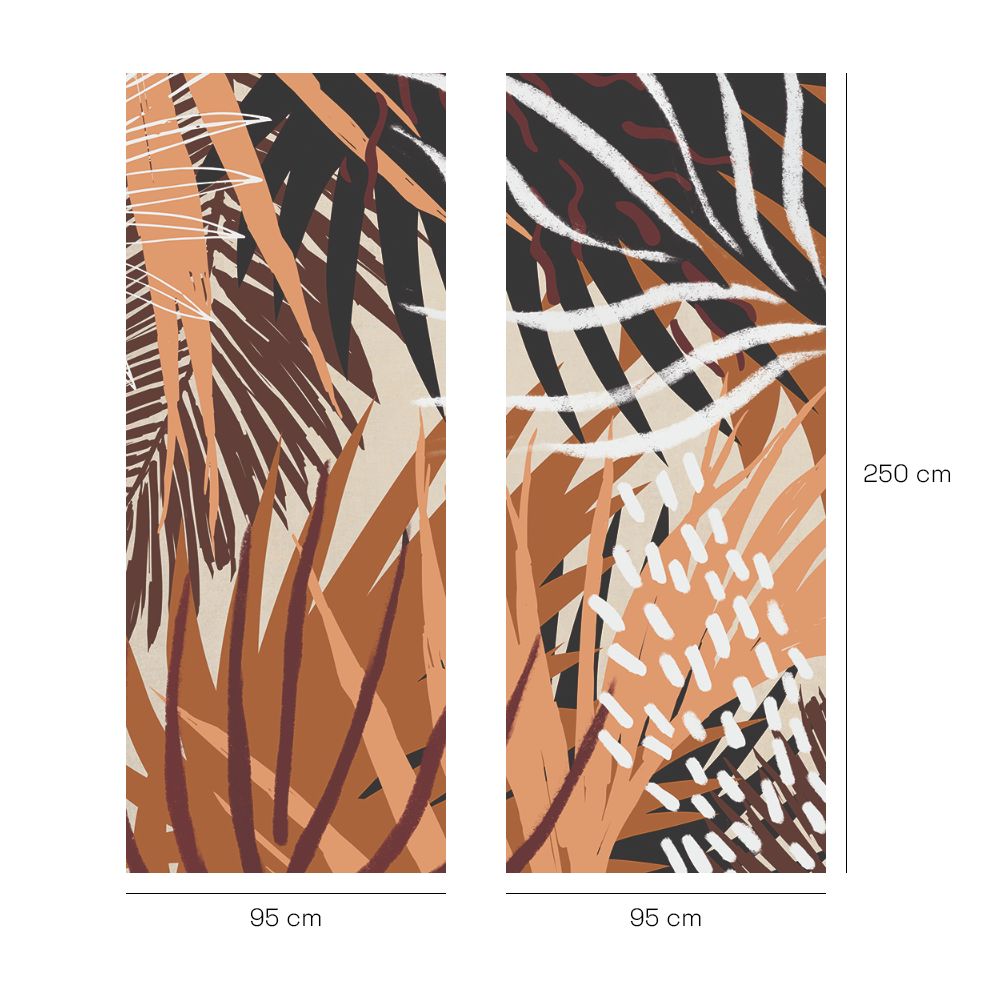 Papier peint "Feuillage exotique dynamique"