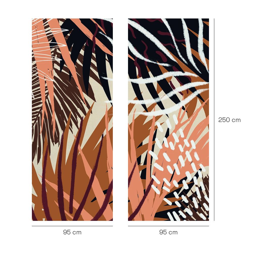 Papier peint "Feuillage exotique dynamique"