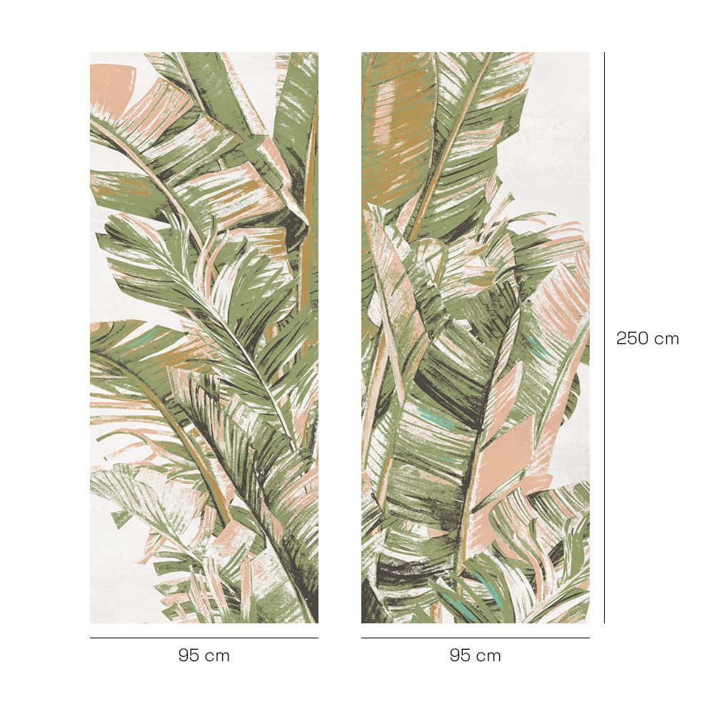 Papier peint "Feuillage tropical vibrant"