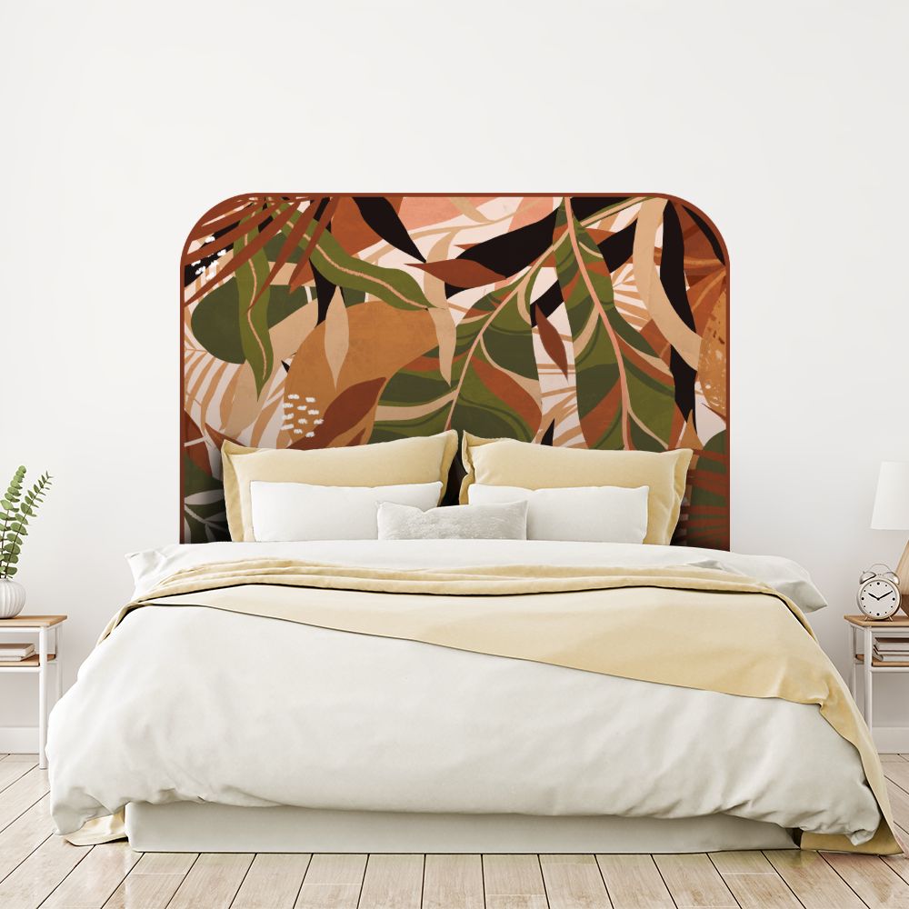 Tête de lit feuilles – vert – 180 × 95 cm