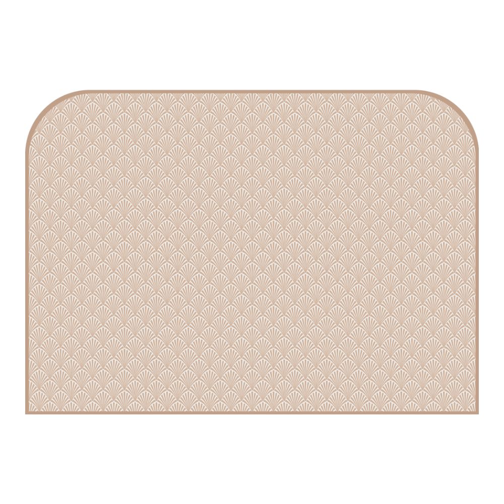 Tête de lit motif géométrique – vue d'ambiance