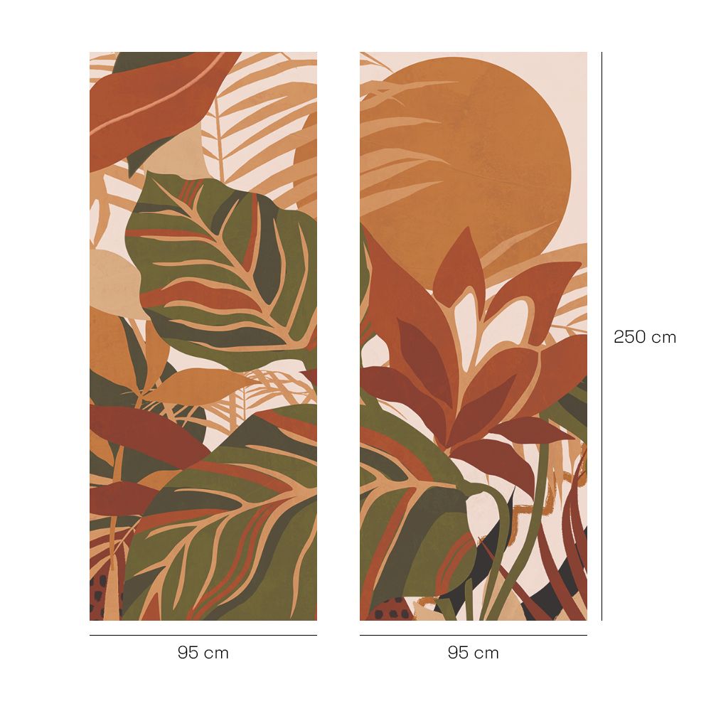 Papier peint "Feuillage tropical luxuriant"