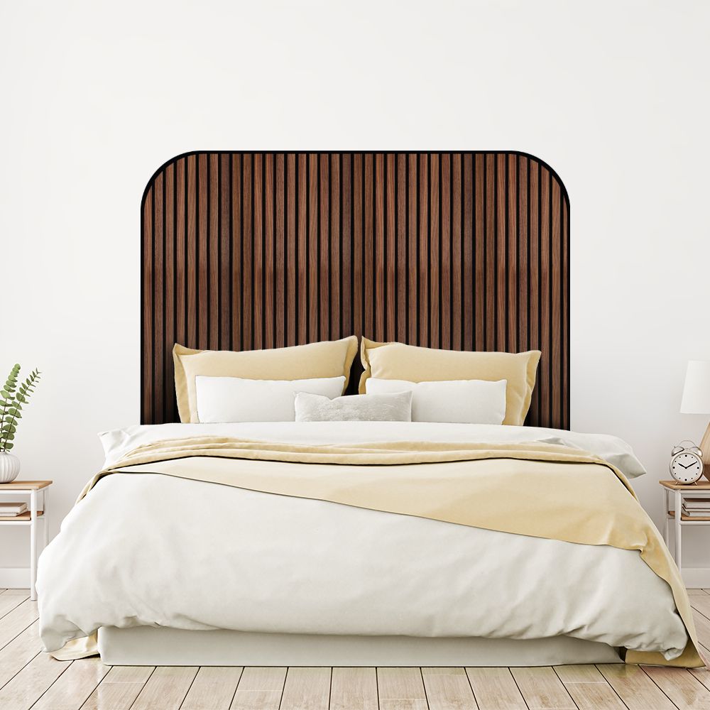 Tête de lit lignes verticales – brun – 180 × 95 cm