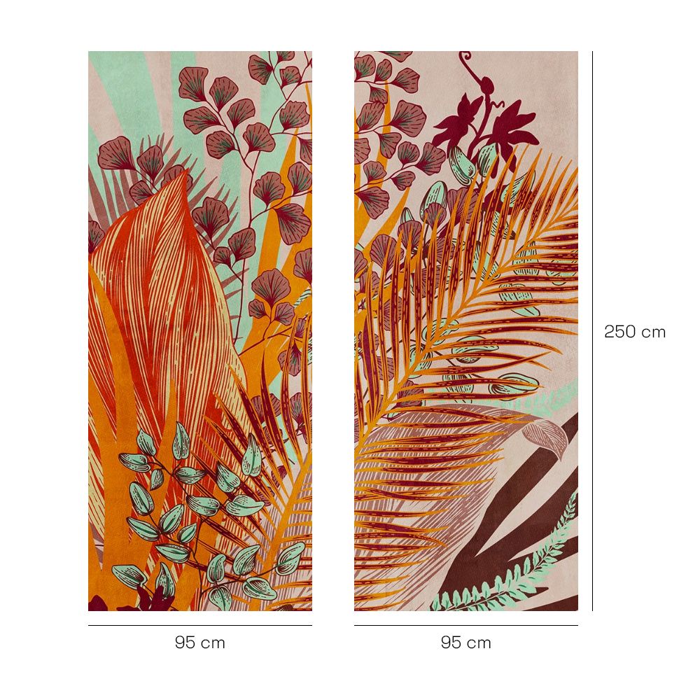 Papier peint "Feuillage tropical vibrant"