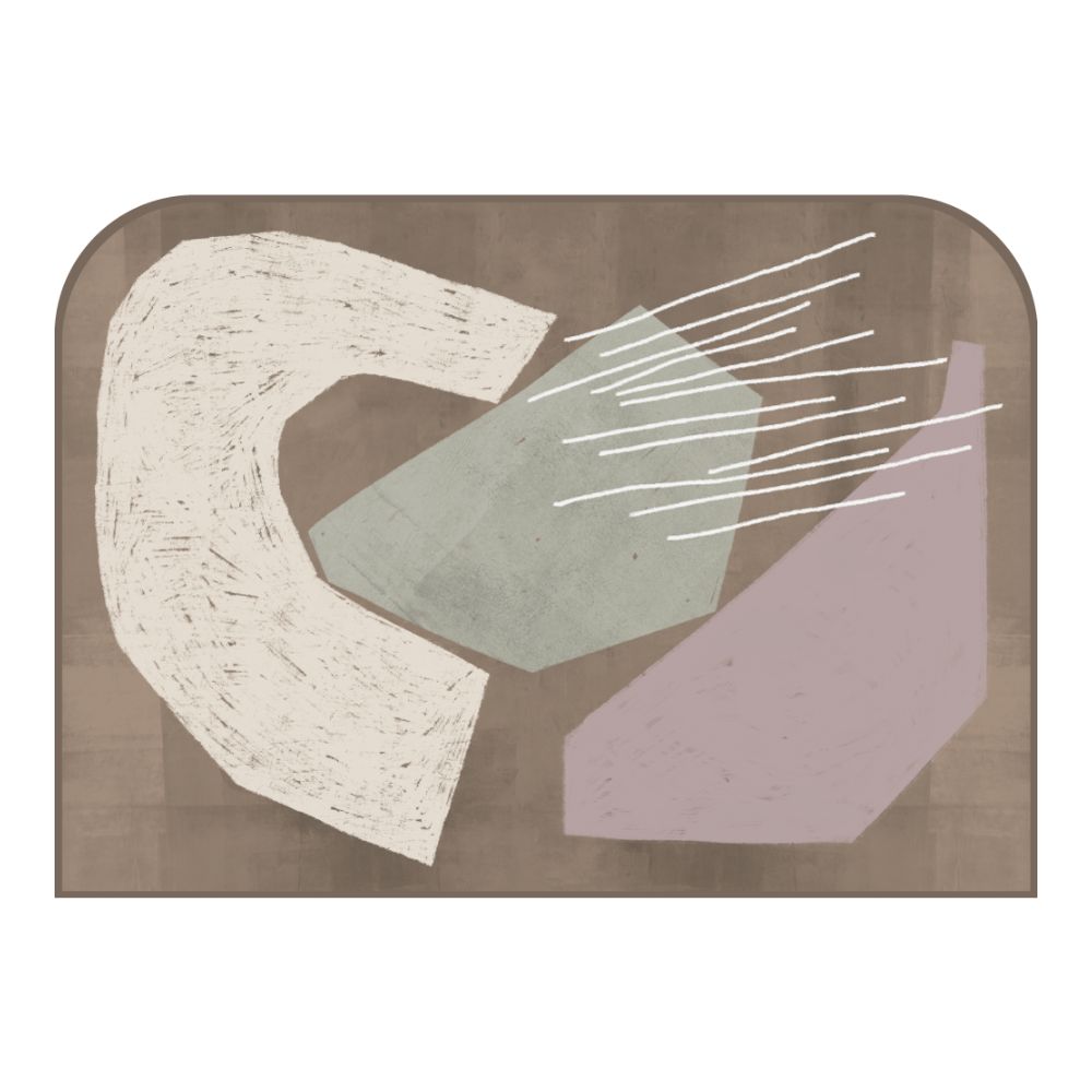 Tête de lit formes géométriques – vue d'ambiance