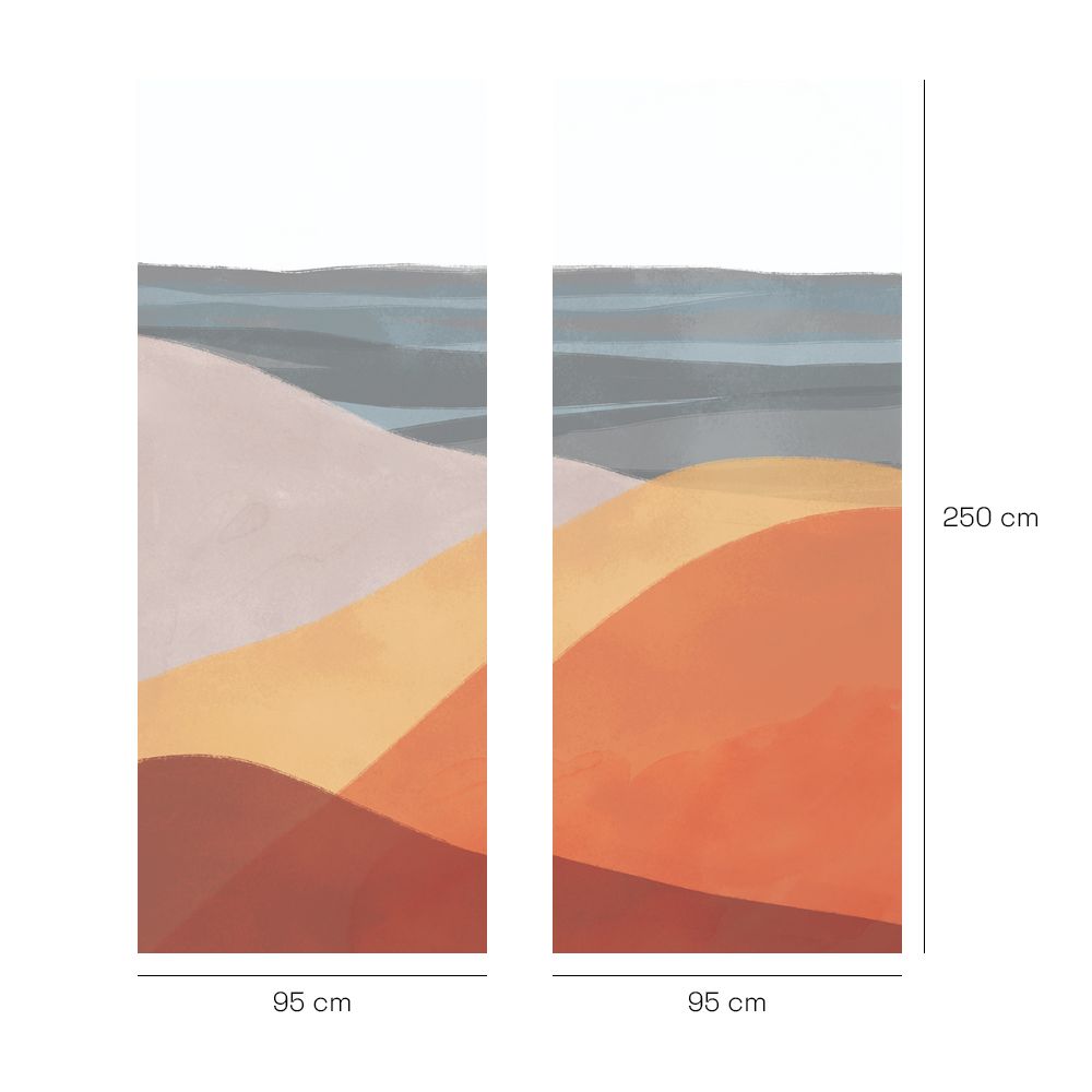 Papier peint "Vagues colorées apaisantes"