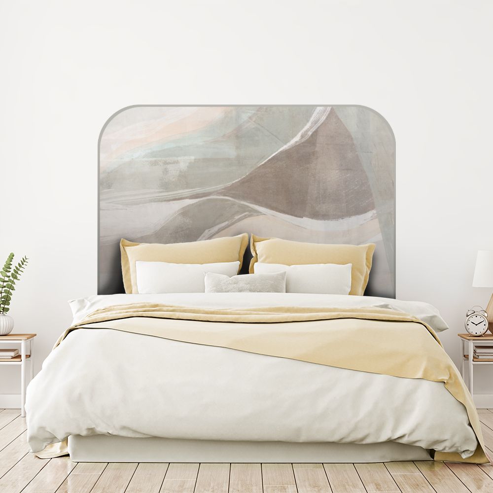 Tête de lit formes abstraites – beige – 180 × 95 cm