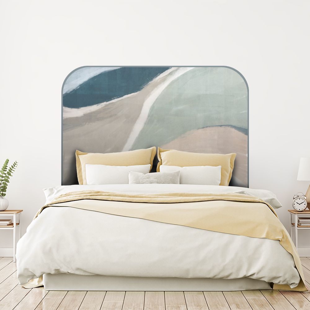 Tête de lit abstrait – bleu – 180 × 95 cm