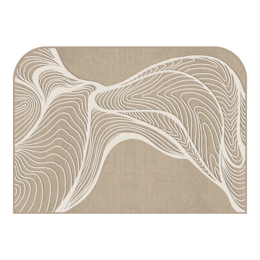 Tête de lit motif abstrait – vue d'ambiance