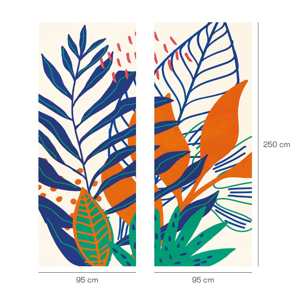 Papier peint "Feuillage coloré vibrant"