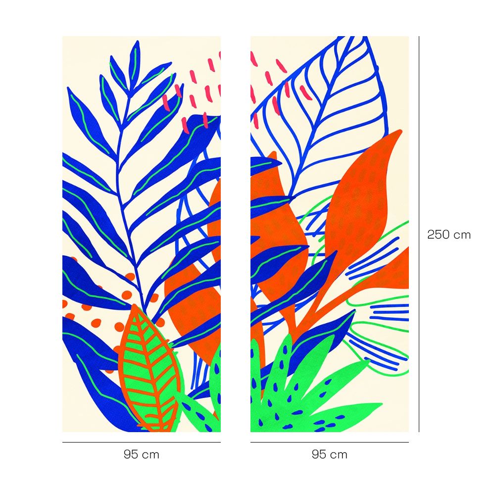 Papier peint "Feuillage coloré vibrant"