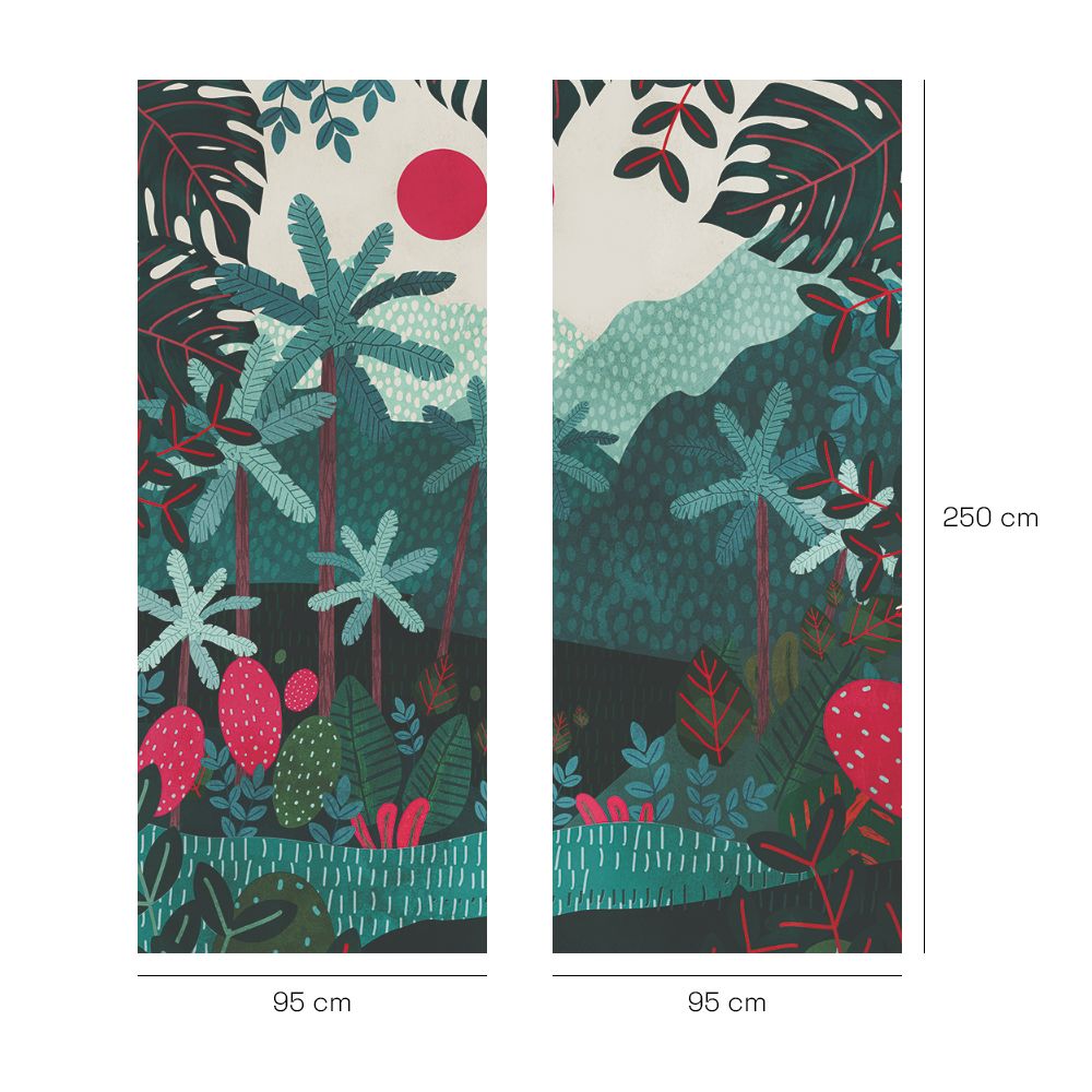 Papier peint "Jungle vibrante"