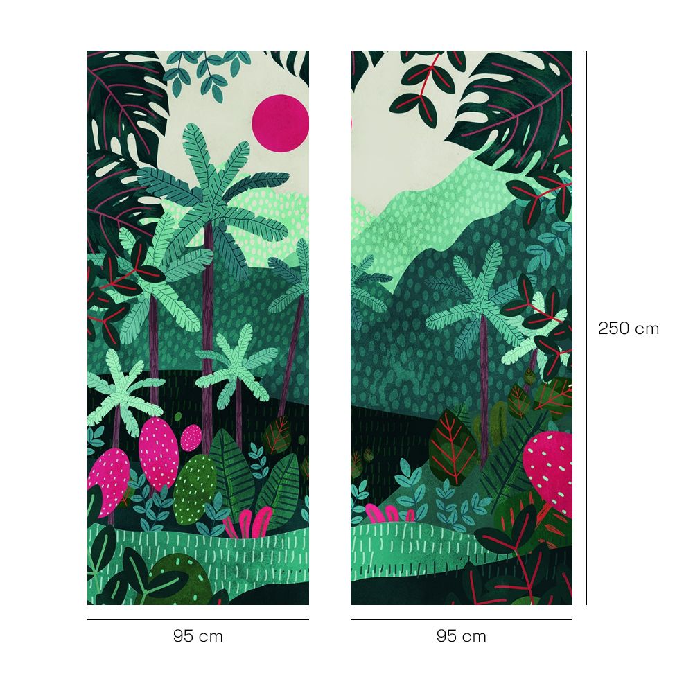 Papier peint "Jungle vibrante"