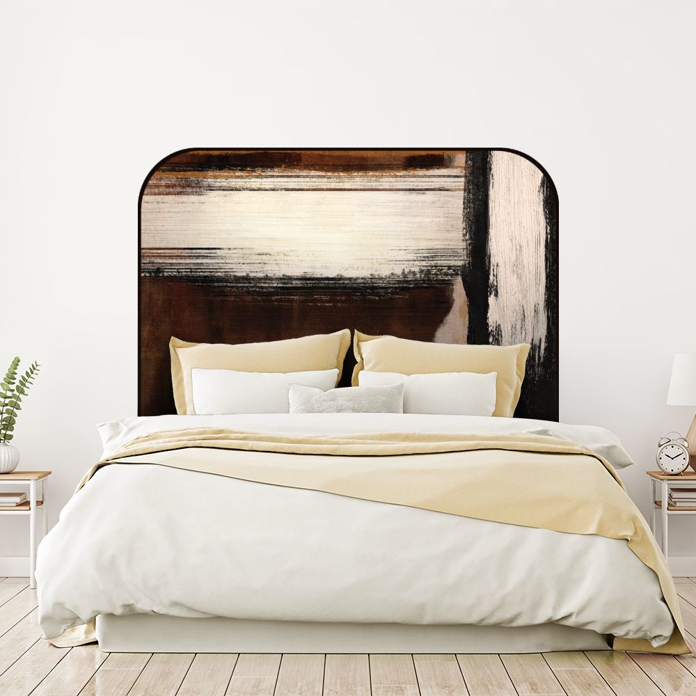 Tête de lit abstrait – marron – 180 × 95 cm