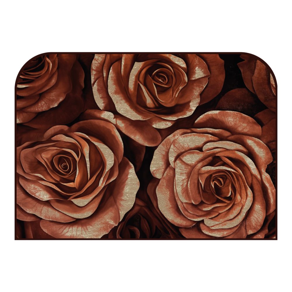 Tête de lit roses – vue d'ambiance