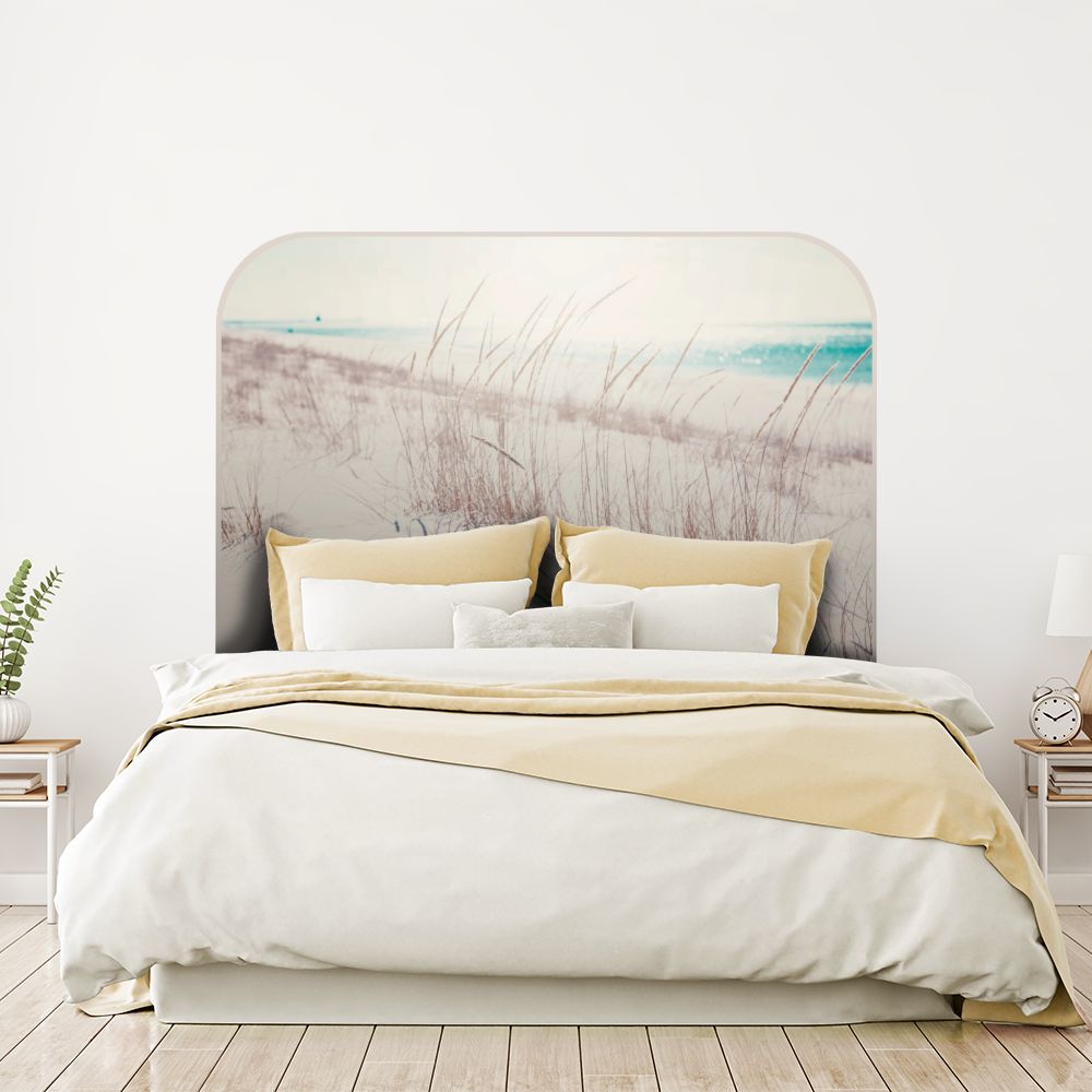 Tête de lit plage – bleu – 180 × 95 cm