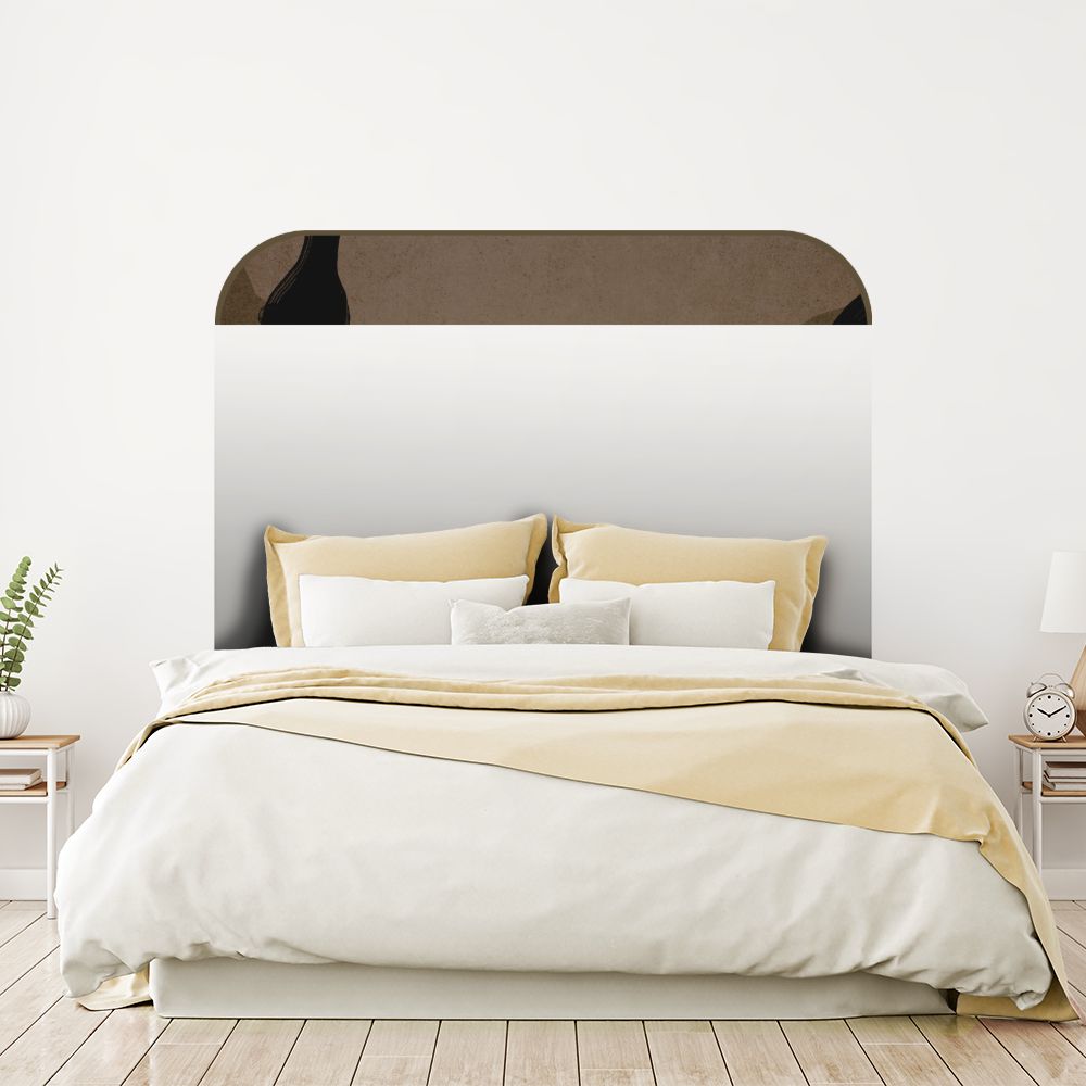 Tête de lit abstrait – brun – 180 × 95 cm