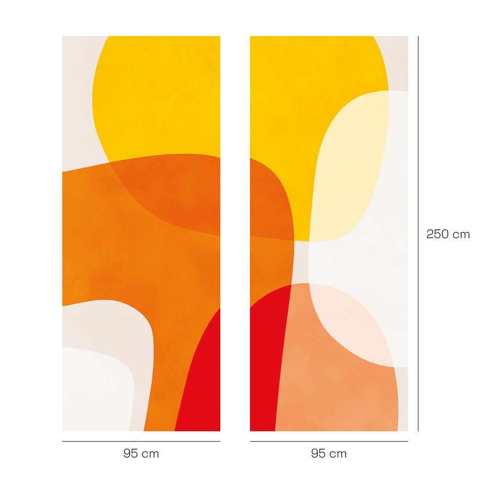 Papier peint "Formes fluides colorées"