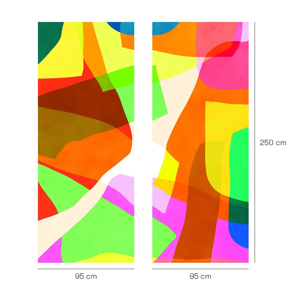 Papier peint "Formes colorées dynamiques"