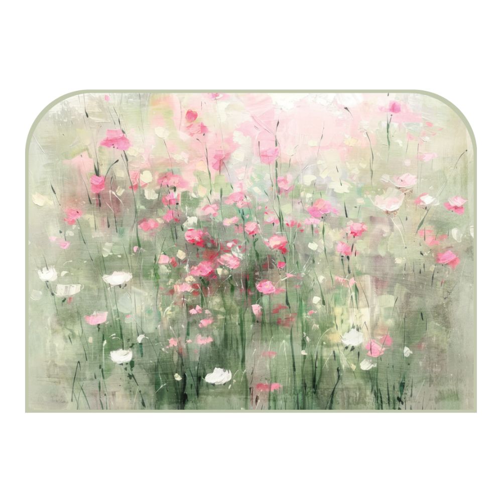 Tête de lit fleurs – vue d'ambiance