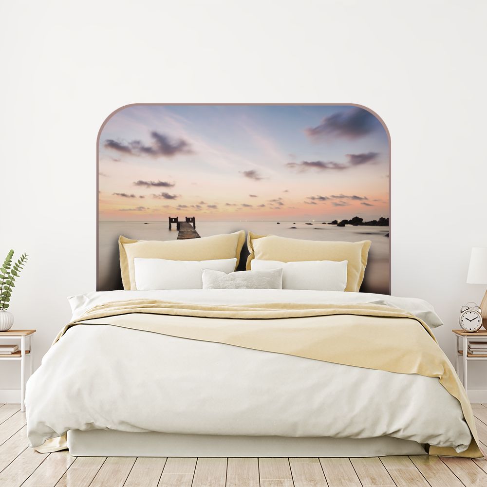 Tête de lit ponton – rose – 180 × 95 cm
