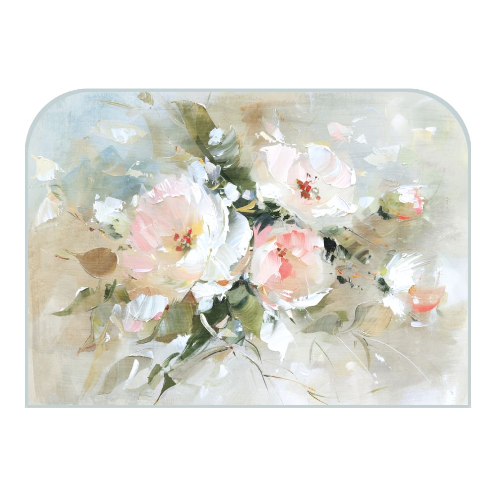 Tête de lit fleurs – vue d'ambiance
