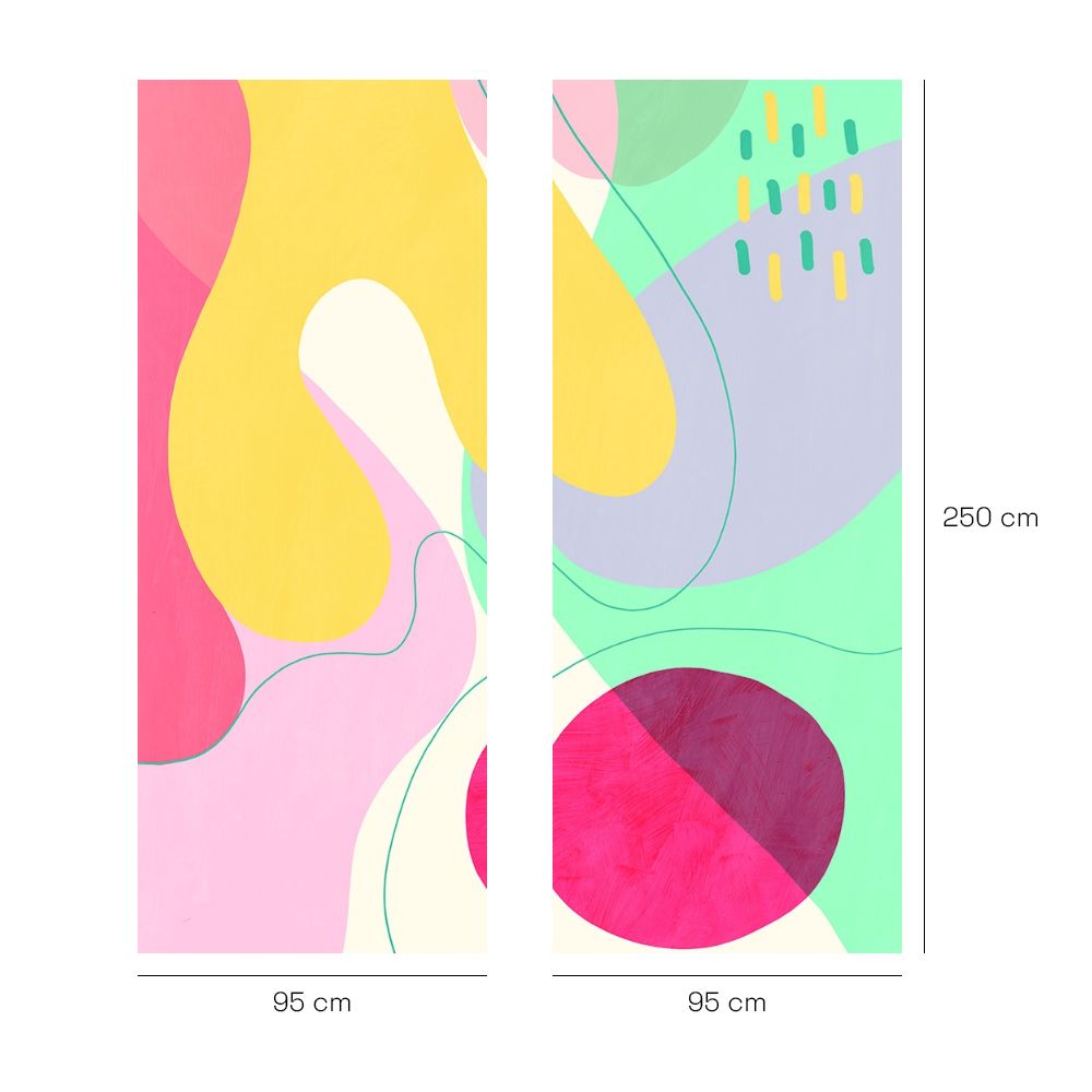 Papier peint "Formes géométriques colorées"