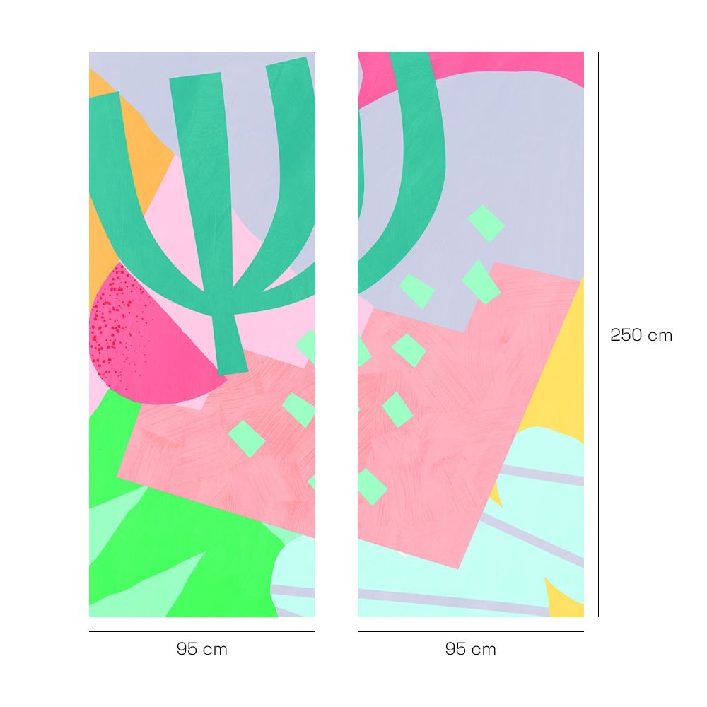Papier peint "Motifs géométriques colorés"