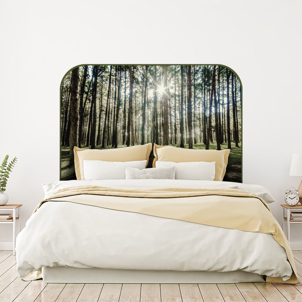 Tête de lit forêt – vert – 180 × 95 cm