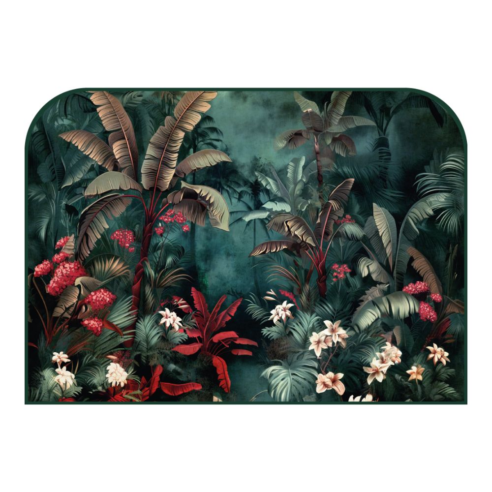 Tête de lit jungle – vue d'ambiance