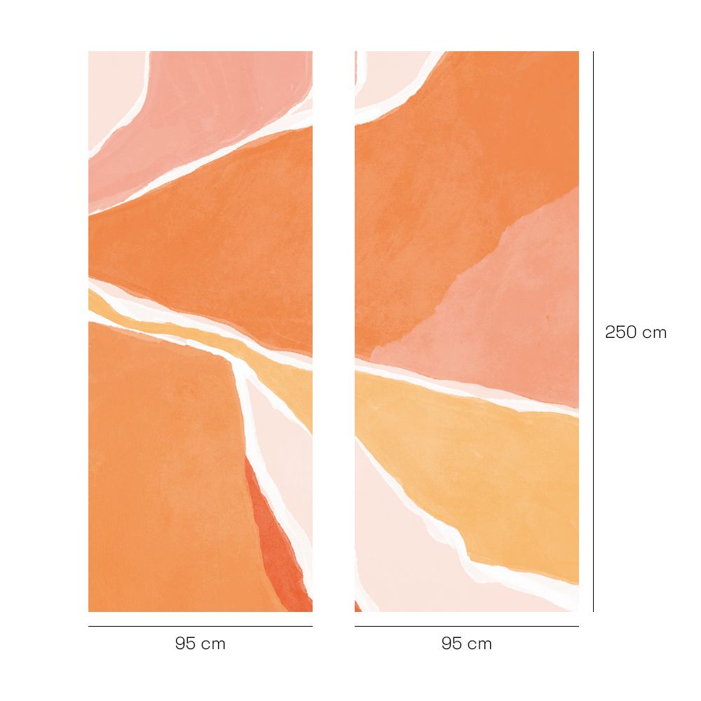 Papier peint "Vagues colorées douces"