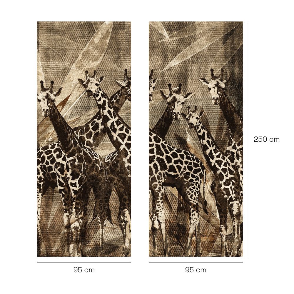 Papier peint "Girafes élégantes"