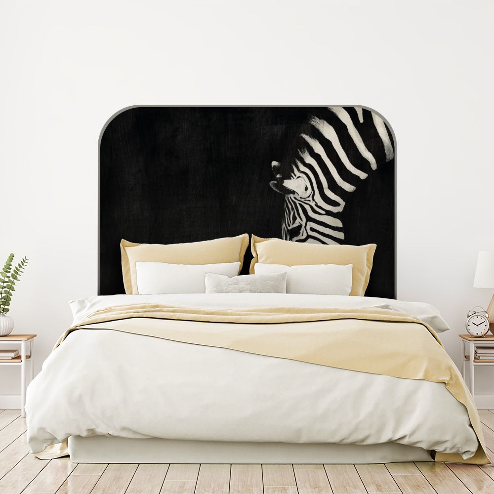 Tête de lit zèbre – noir – 180 × 95 cm