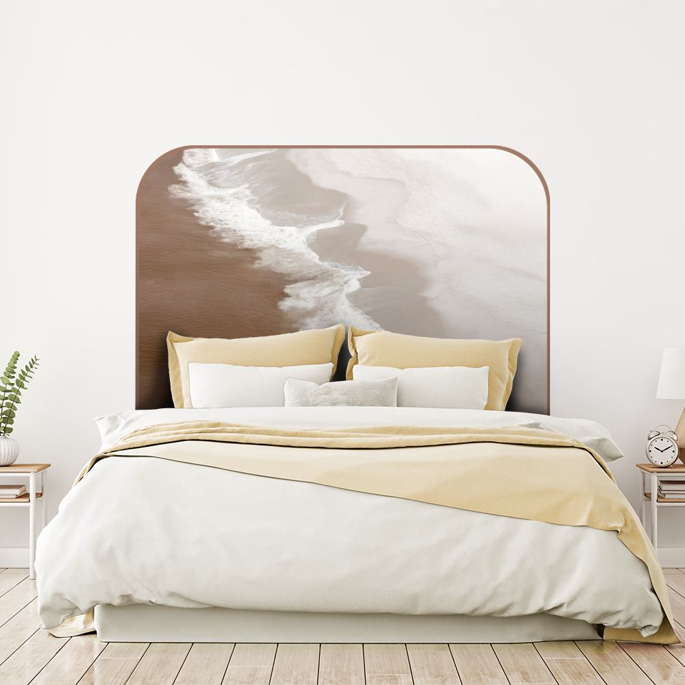 Tête de lit vagues – beige – 180 × 95 cm
