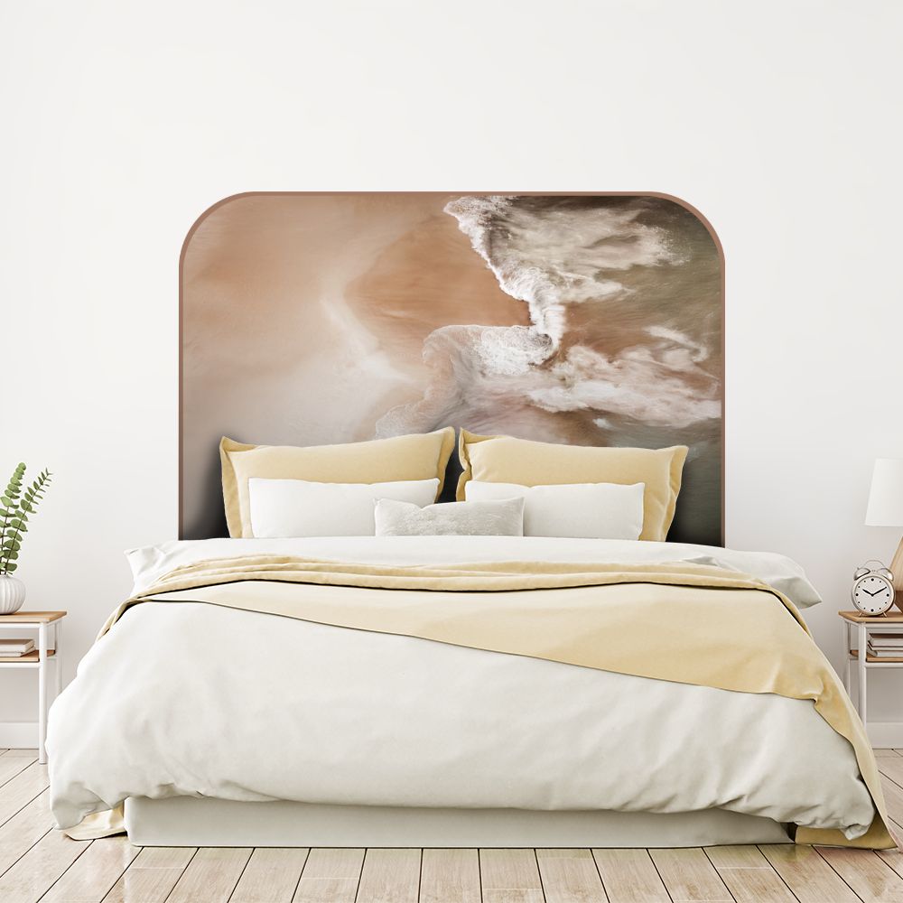 Tête de lit vagues – beige – 180 × 95 cm