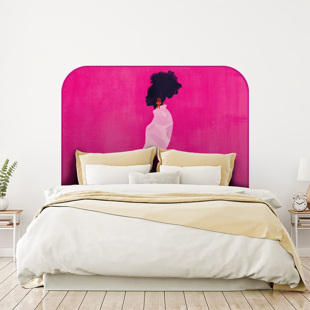Tête de lit silhouette – rose – 180 × 95 cm